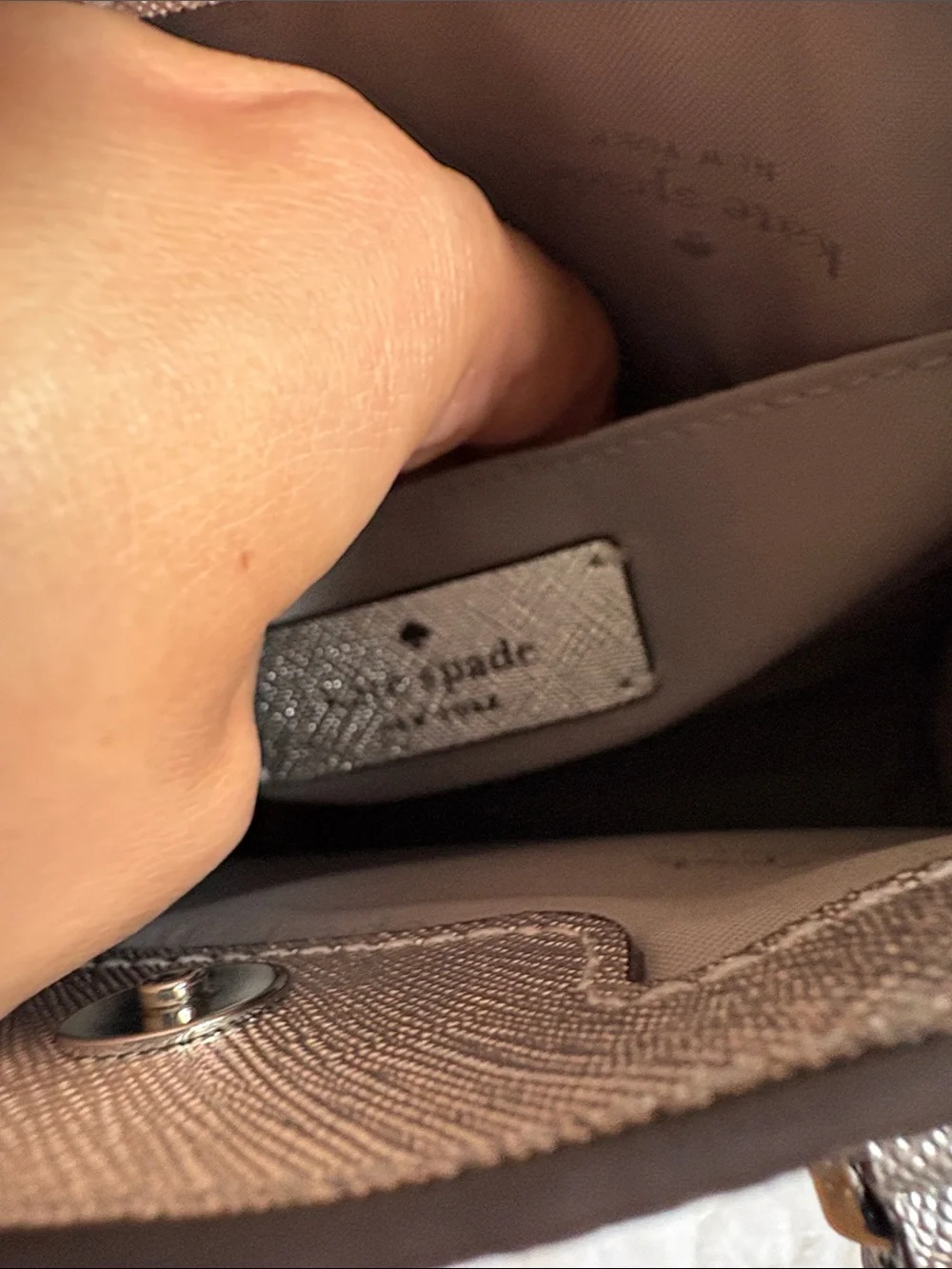 Kate Spade Silver Floral Mini Tote